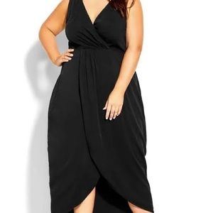 NWT City Chic Black Festive Knot Dress - 22